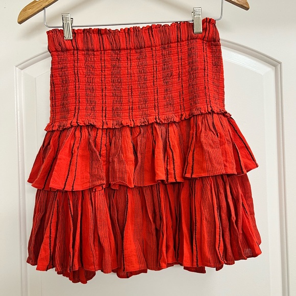 NWT Sundry Mini Shirred Ruffle Skirt - Picture 6 of 12